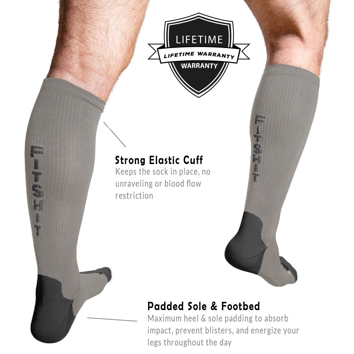 Run+ Elite Reflective - Atheltic Grade Compression Socks – Extreme Fit